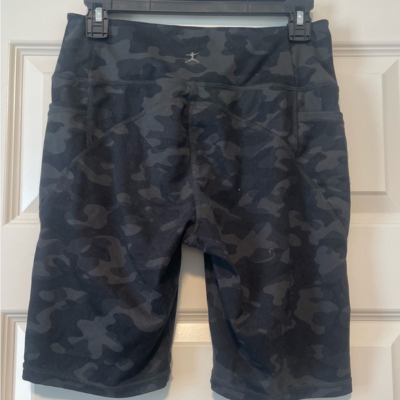 Women's Black Camo Biker Shorts - Picture 2 of 3